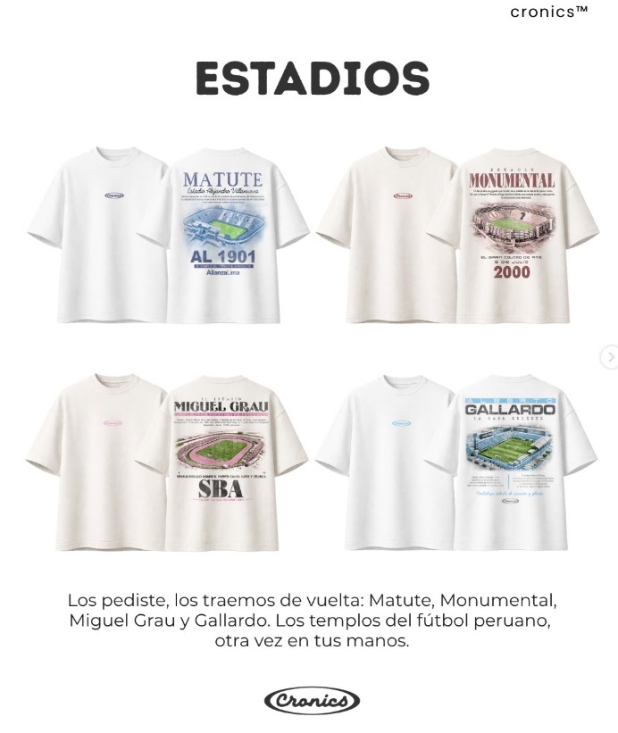Prendas estampadas realizadas para colección de cliente